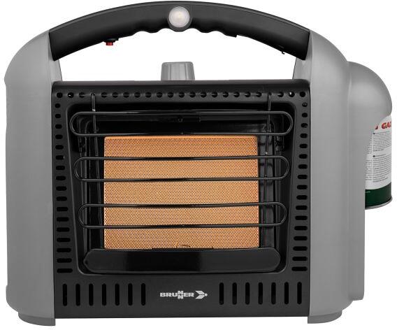 Gassvarmeovn Devil Megaheater XL forfra med håndtak