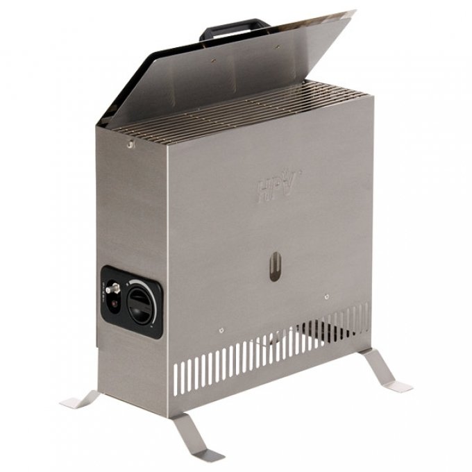 Gassvarmeovn i rustfritt stål med termostat 4 kW fra HPV for campingbruk