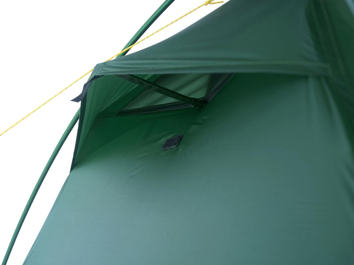 Geodettelt DONNA 2-persons 230x210 cm grønn stenger i aluminium