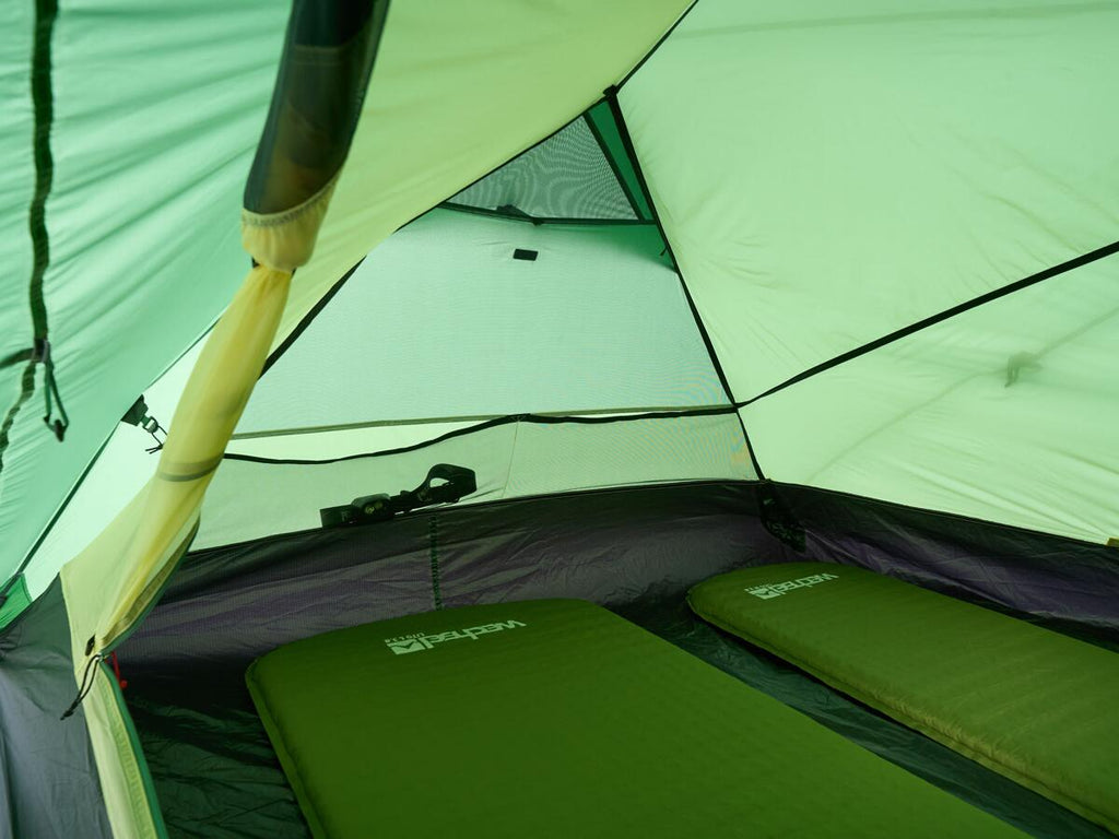 Geodettelt DONNA 2-persons 230x210 cm grønn ventilasjon