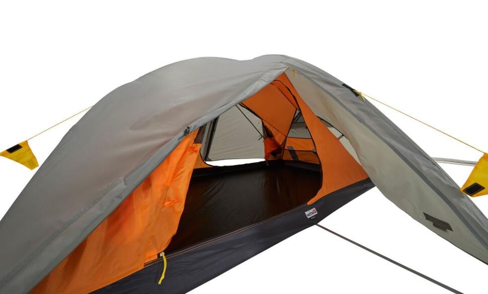 Geodettelt Venture 2 2-persons 125x225 cm Oak teltåpning med myggnett