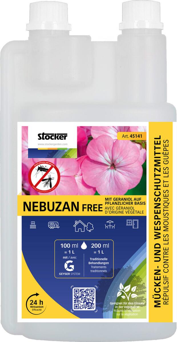 Geyser Nebuzan myggbeskyttelsesmiddel 1 l, plantebasert konsentrat flaske