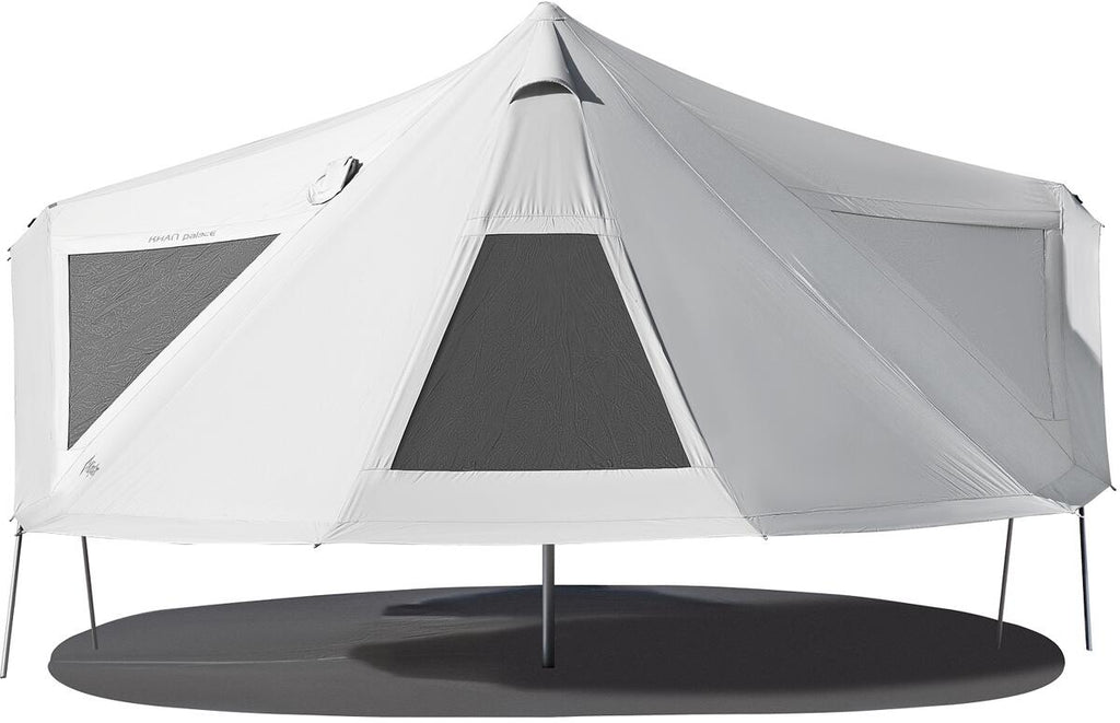 Oversikt over innvendig plass i Glamping-telt Khan Palace