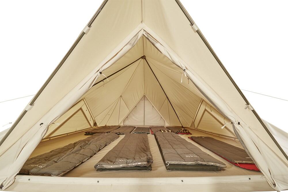 Detalj av materialet på Glamping-telt Midgard 20 bomull/polyester 10-pers 450x450 cm