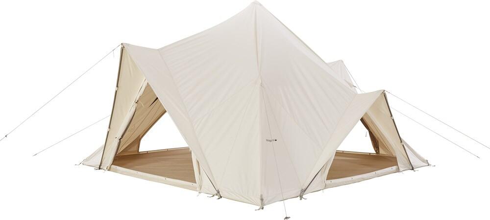Glamping-telt Midgard 20 bomull/polyester 10-pers 450x450 cm forfra