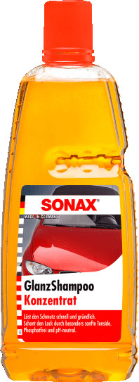 Glanssjampo konsentrat for kjøretøy 1 liter - Sonax flaske forfra
