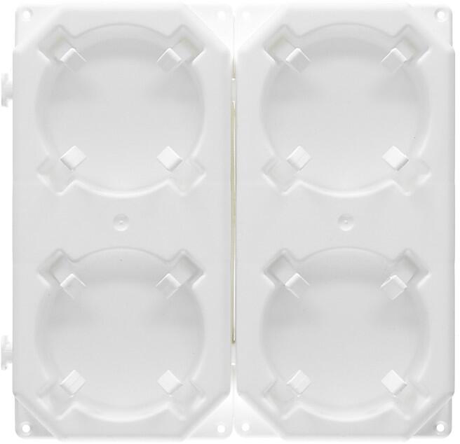 Glass- og koppeholder Ø50-70 mm i kunststoff - Froli detalj av fjærklips