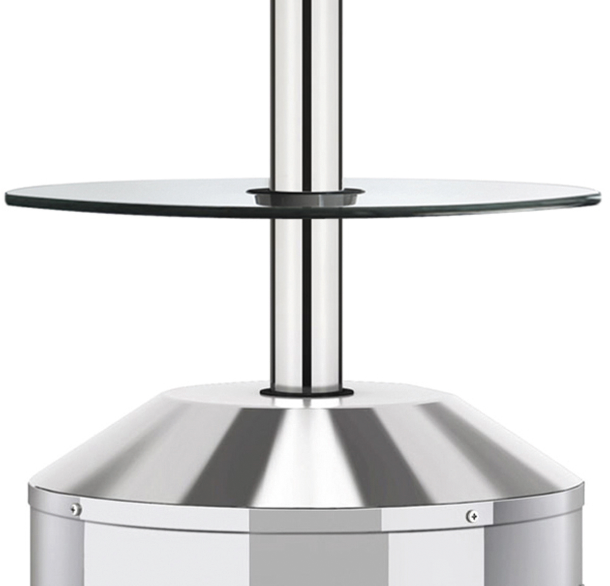 Glassbord høydejusterbart for Elegance terrassevarmer 37 cm fra Enders, forfra