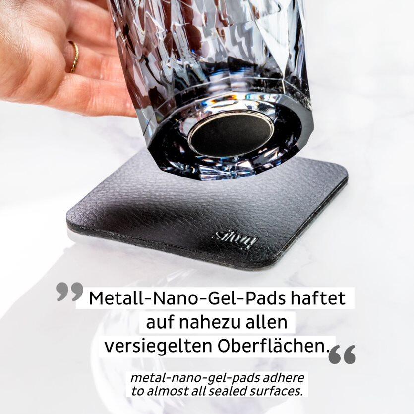 Glassbrikker med integrert metallsjikt 2-pakning - silwy sett fra siden