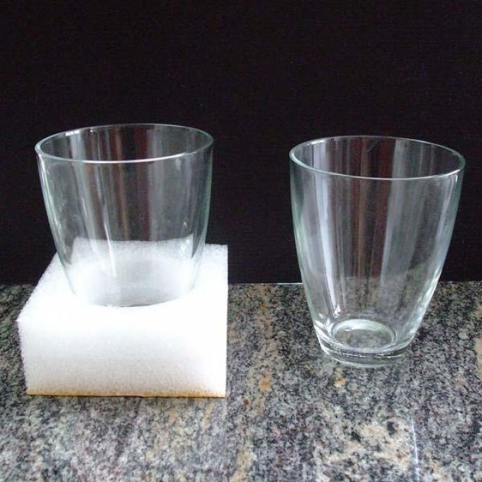 Glassholder 17 deler selvklebende for skap 285 g - forfra