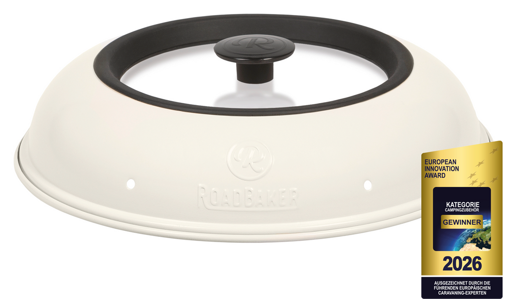 Glasslokk RoadTop for campingovn 25 cm diameter forfra