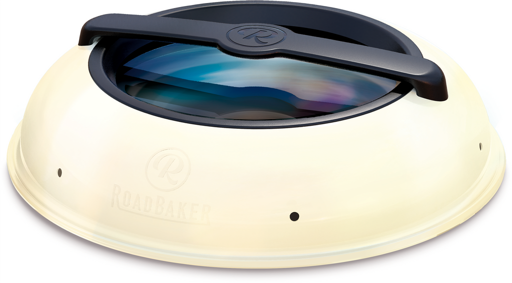 Glasslokk RoadTop Model G for campingovn Ø 25 cm forfra