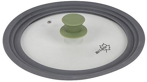 Glasslokk for stekepanne Ø24-28 cm med silikonkant - Bo-Camp forfra