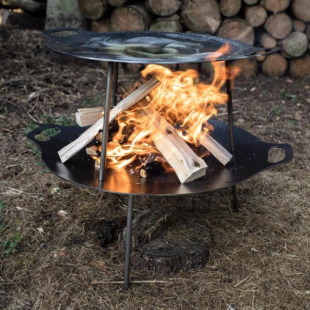 Montert Grill- og bålpanne GFS56 stål 56 cm 7,1 kg over ild