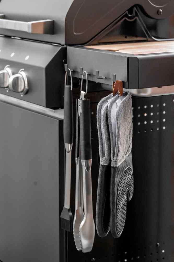 Grillhansker Ada silikon svart 38 cm lange - Wenko