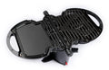 Grillplate med non-stick emaljebelegg 25x33 cm, svart forfra