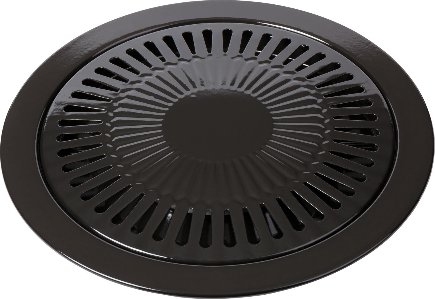 Grillplate med antihaftbelegg for bordkoker Ø30,5 cm fra Imex vist forfra