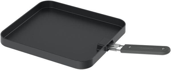 Grillplate glatt aluminium 25x27 cm for 2-Cook 3 gasskoker Cadac forfra