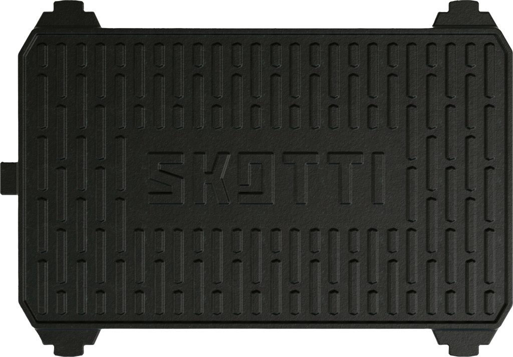 Grillplate Kast 2-i-1 plancha og griddle i støpejern forfra