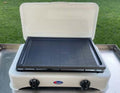 Grillplate Maria riflet med teflonbelegg i aluminium fra CF Parker, forfra