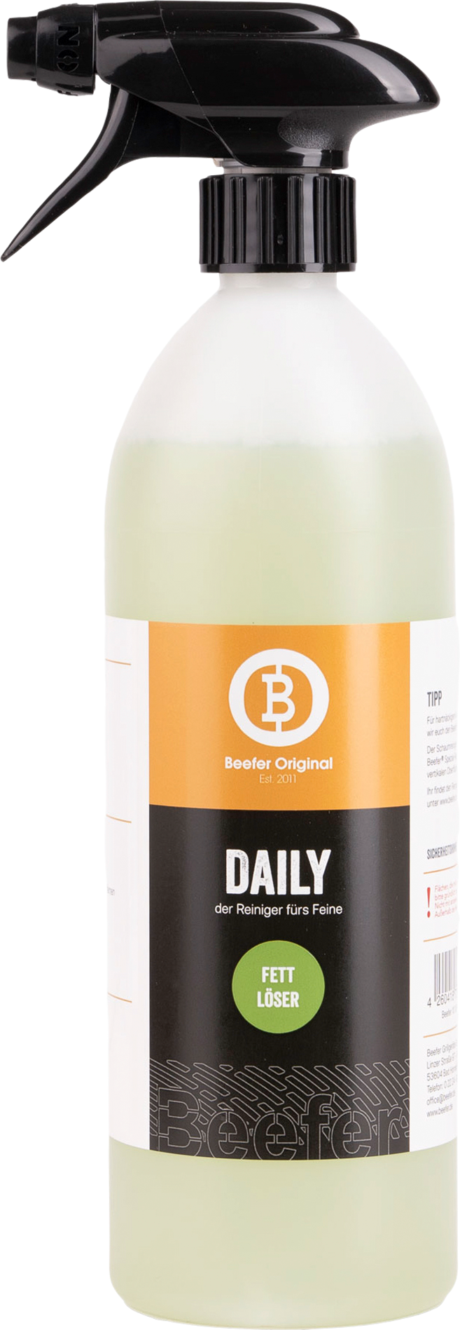 Grillrengjøringsmiddel Daily 750 ml sprayflaske - Beefer for daglig bruk