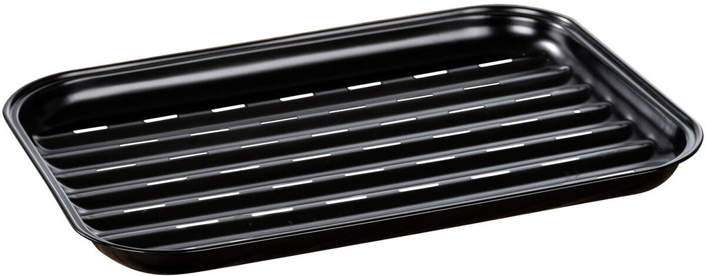 Grillskål Luca rustfritt stål 34,5x24,5 cm svart forfra