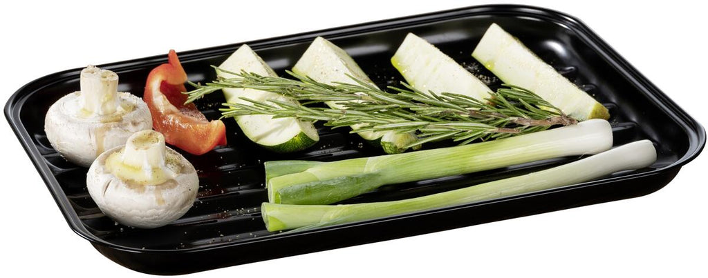 Grillskål Luca rustfritt stål 34,5x24,5 cm svart bakside