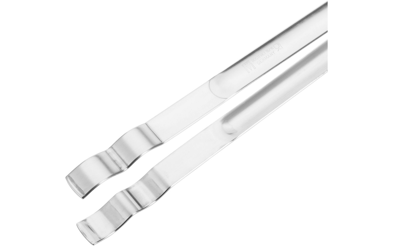 Grilltang rett 36 cm i rustfritt stål Westmark i bruk ved bord