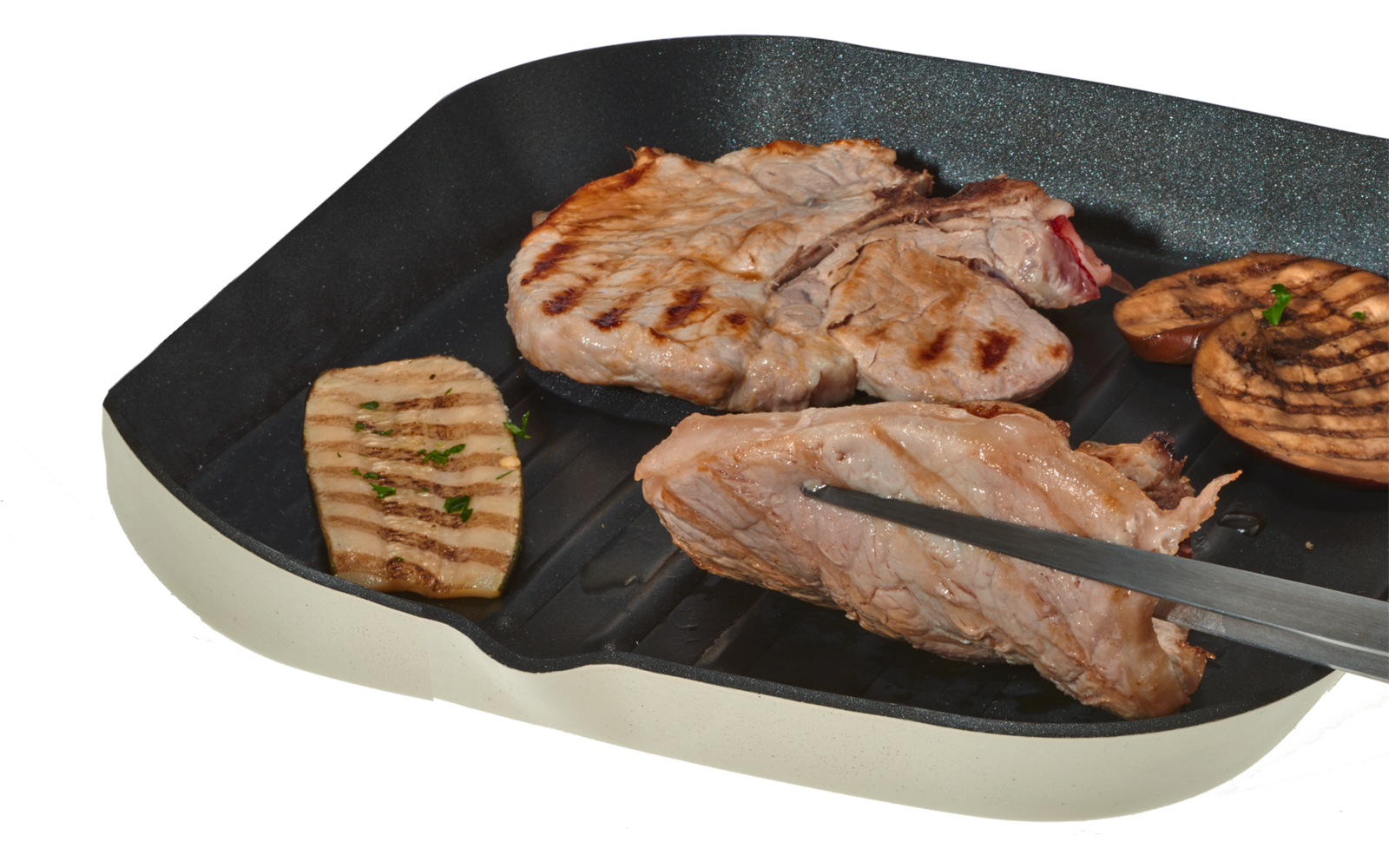 Grilltang i rustfritt stål 30 cm - Metaltex nærbilde av gripeflate