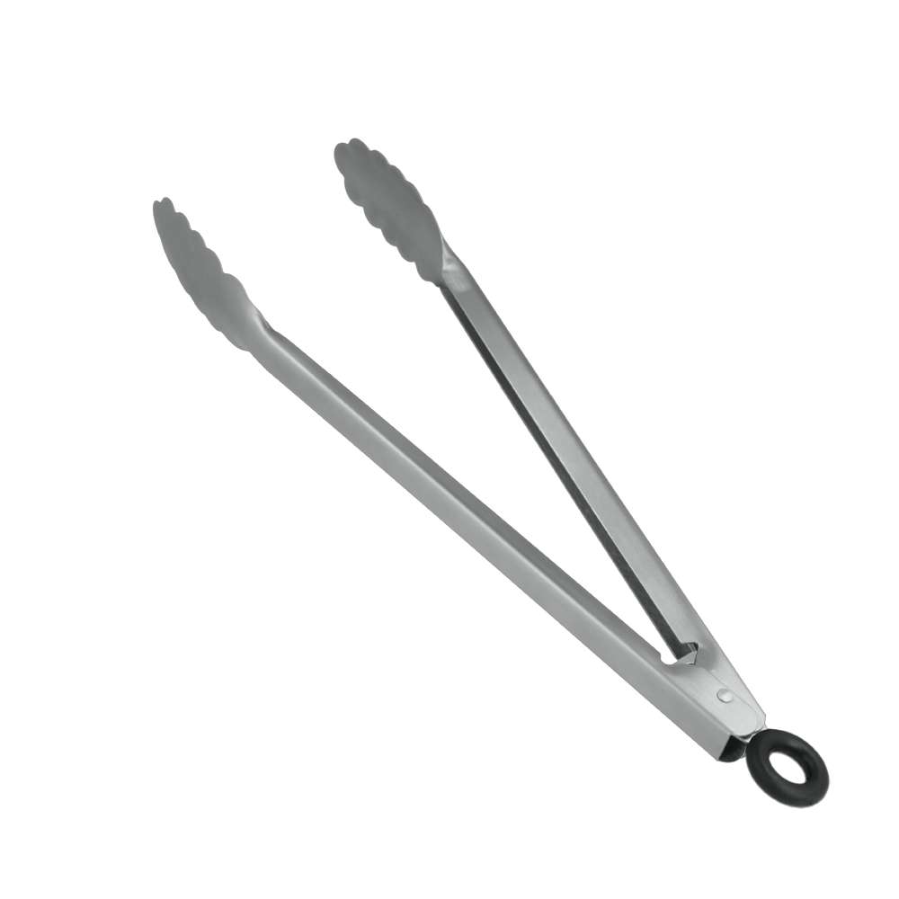 Grilltang i rustfritt stål med fjær og lås - Metaltex for presis grilling
