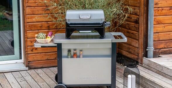 Detaljbilde av Grilltralle Deluxe med sidebord Campingaz