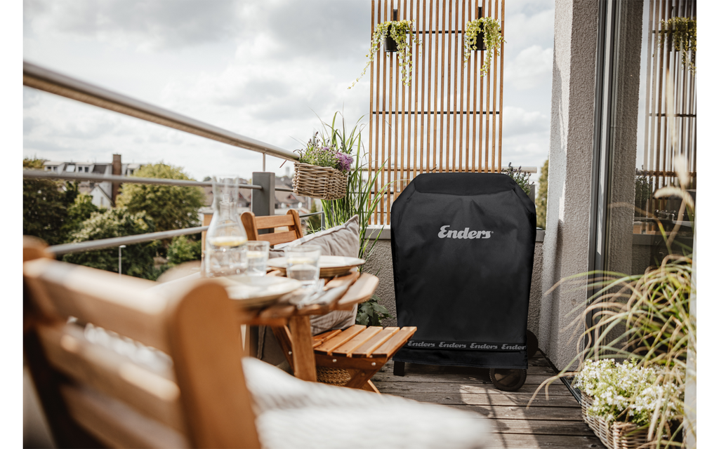 Detaljebilde av grilltrekk for Urban Serie med trolley polyester svart