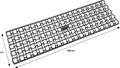 Gripeplate med gitterprofil 106 x 33 cm 2 stk forfra