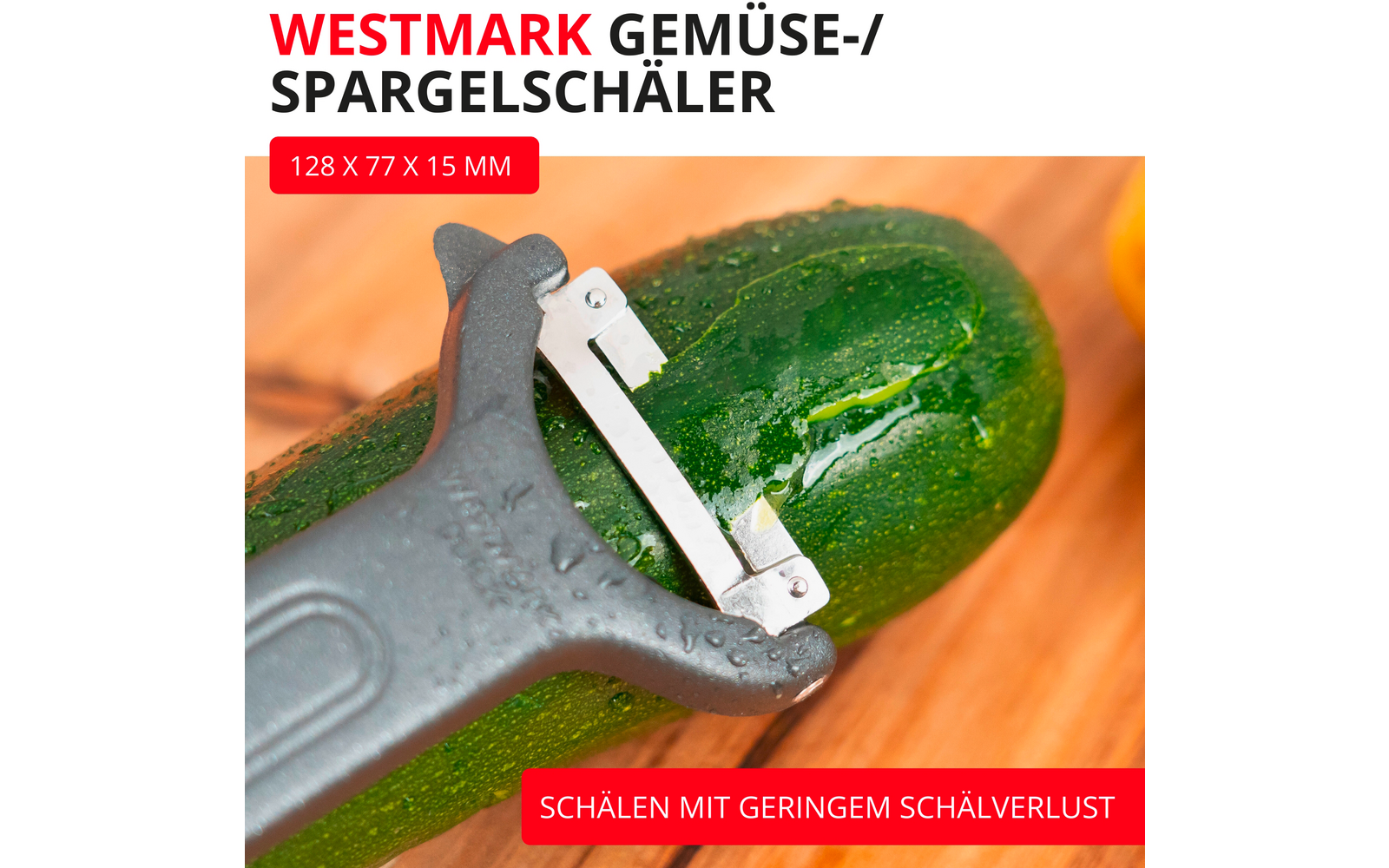 Grønnsaks- og aspargesskreller Quick Black Edition - Westmark bakside