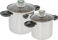 Grytesett 2-delers rustfritt stål Elegance Compact - Bo-Camp for kompakt campingmatlaging