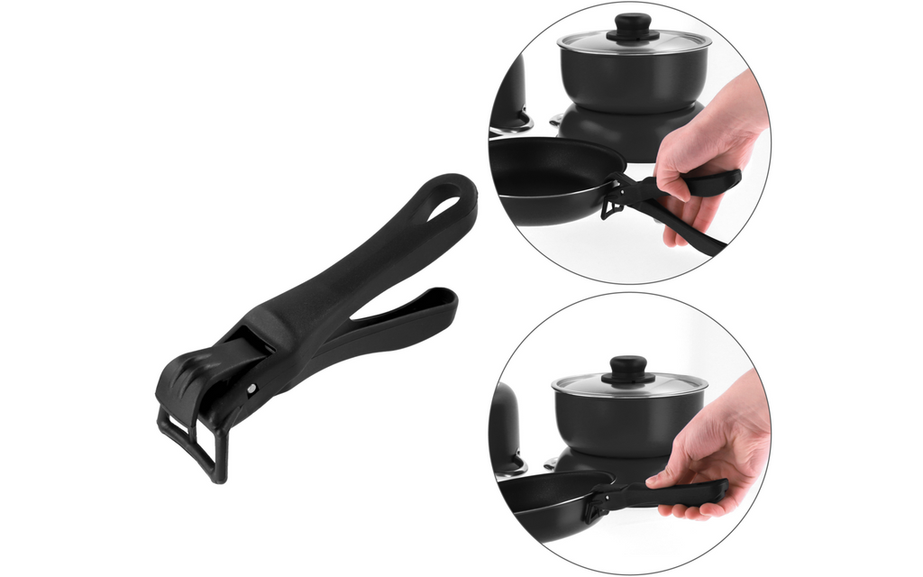 Detalj av non-stick belegg på Grytesett 9-deler aluminium med non-stick belegg stablebar svart