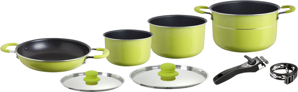 Grytesett JUNIPER 7+1-delt aluminium ø 20 cm forfra