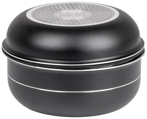 Detalj av anti-klebeoverflaten på Grytesett Pirate Mini 7-deler aluminium/keramikk 1,9 kg - Brunner