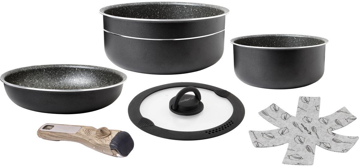 Grytesett Pirate Spacemaster aluminium med belegg - Brunner forfra