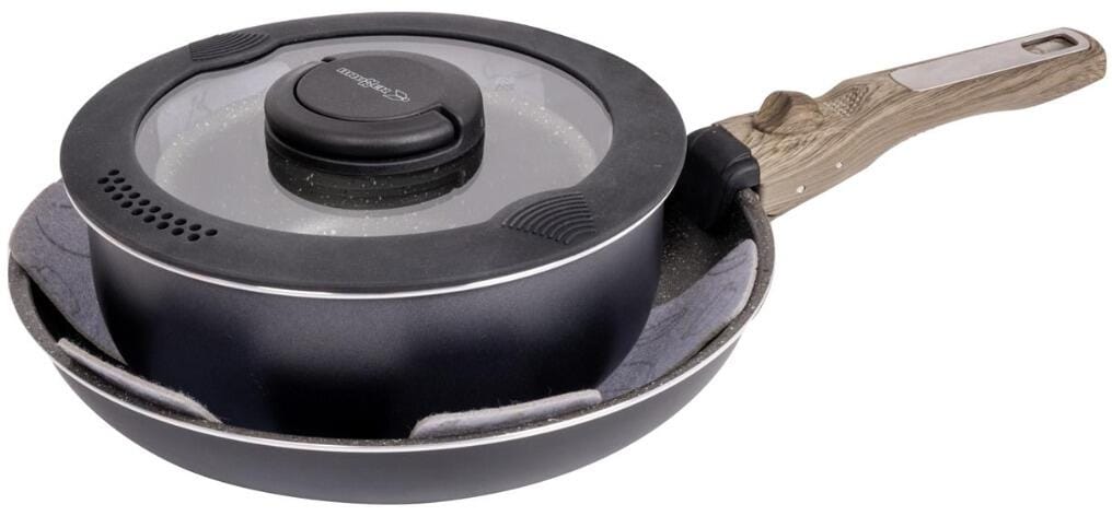 Bakside av Grytesett Pirate Spacemaster aluminium med belegg - Brunner