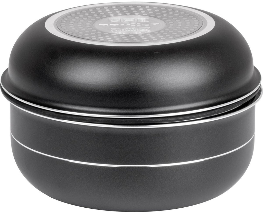 Detalj av keramisk belegg på Grytesett Pirate Spacemaster aluminium med belegg - Brunner