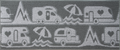 Gulvløper Master Camp 40x50 cm grå polyester for campingvogn og bobil