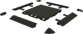 Gulvplate for fortelt 50 x 50 cm resirkulert PVC Isabella forfra
