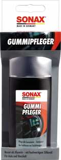 Gummipleie med svampapplikator 100 ml Sonax påført på gummidetaljer