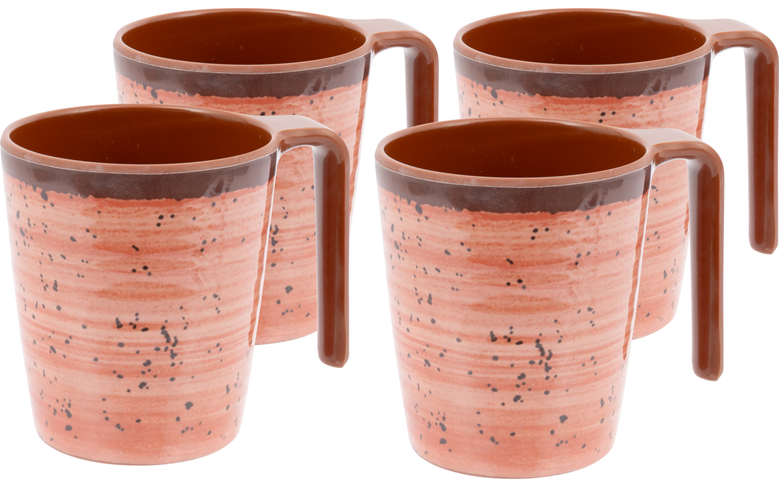 Halo kopper i BPA-fritt melamin 4-er sett 400 ml Clay detalj av hank