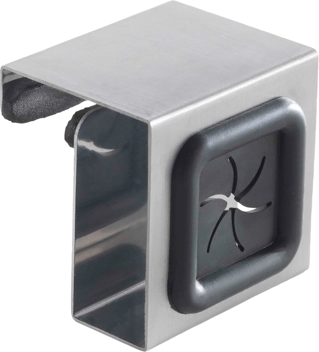 Håndkleholder rustfritt stål 5 x 4 x 5 cm for skapdør Metaltex forfra
