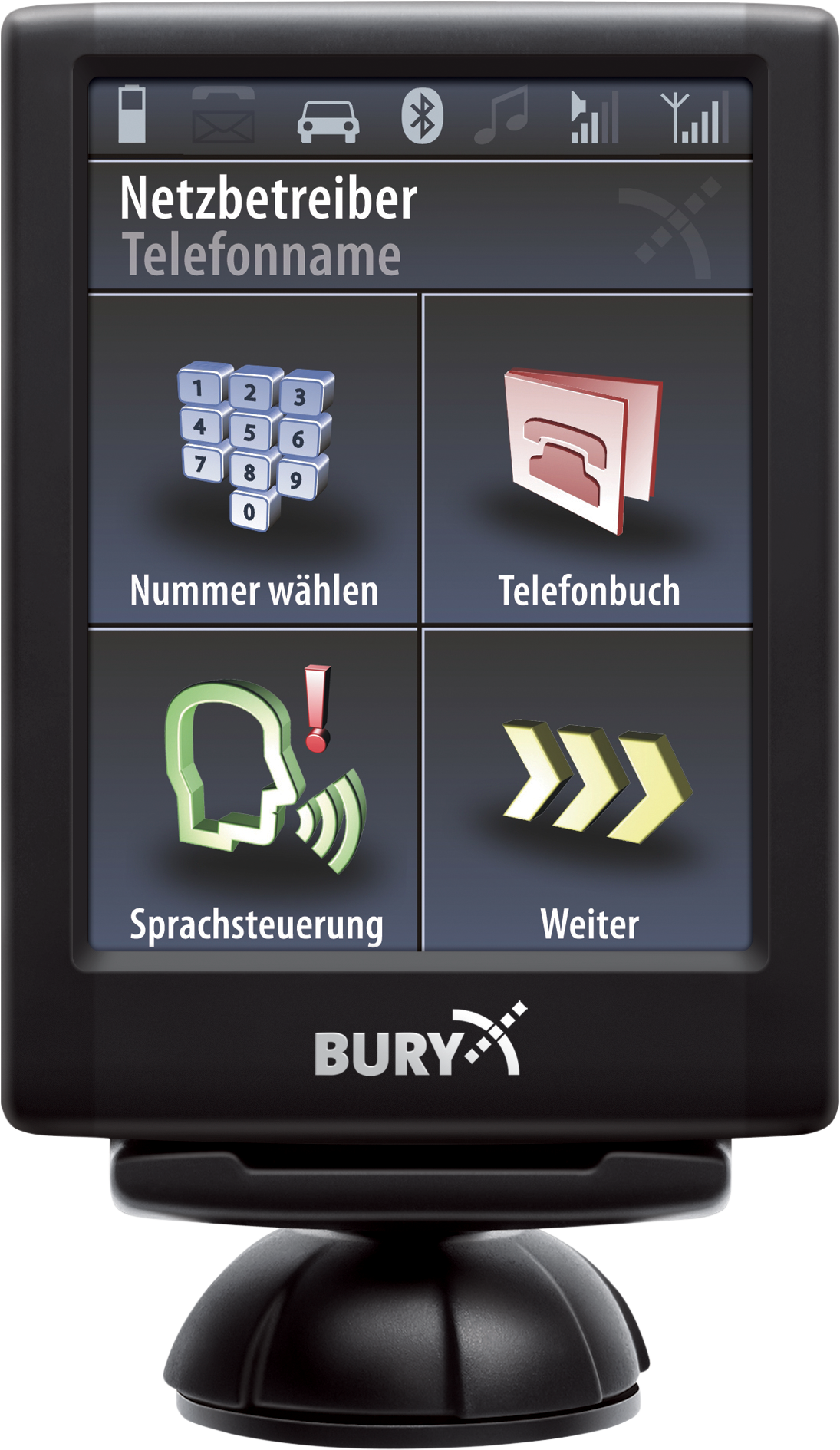 Handsfree CC 9056 Plus med Bluetooth og berøringsskjerm for bil