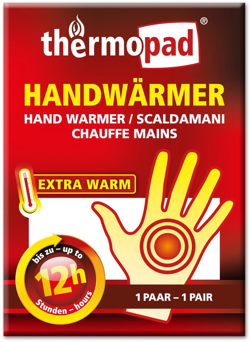 Håndvarmer engangspakke 2 stk opptil 12 timer varme Thermopad forfra