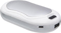 Håndvarmer med powerbank 10000mAh LED-lys og massasje forfra