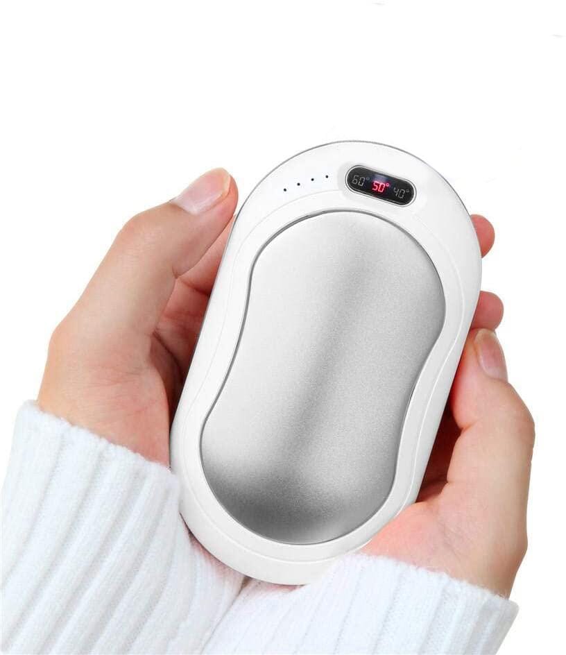 Håndvarmer med powerbank 10000mAh LED-lys og massasje bakside